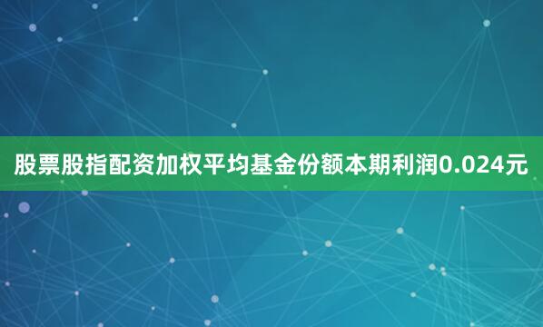股票股指配资加权平均基金份额本期利润0.024元